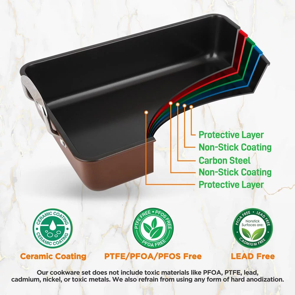 Non-Stick Carbon Steel Roasting Pan with Wire Handle Z54664
