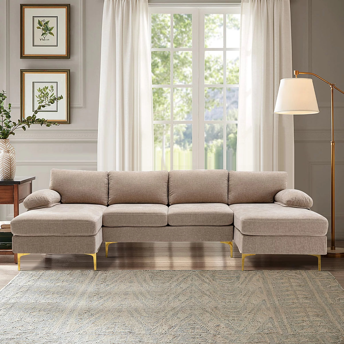 Green Fabric Modular Sectional Sofa M851243