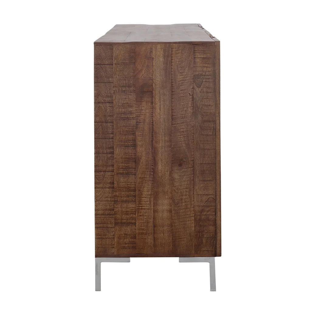 Industrial Style Solid Wood Four Door Credenza N16765