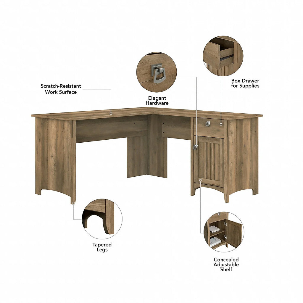 60" L Shaped Desk with Storage I7463