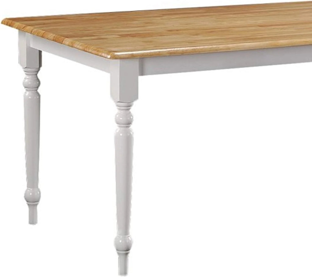 Rectangular Wooden Dining Table with Turned Legs K607