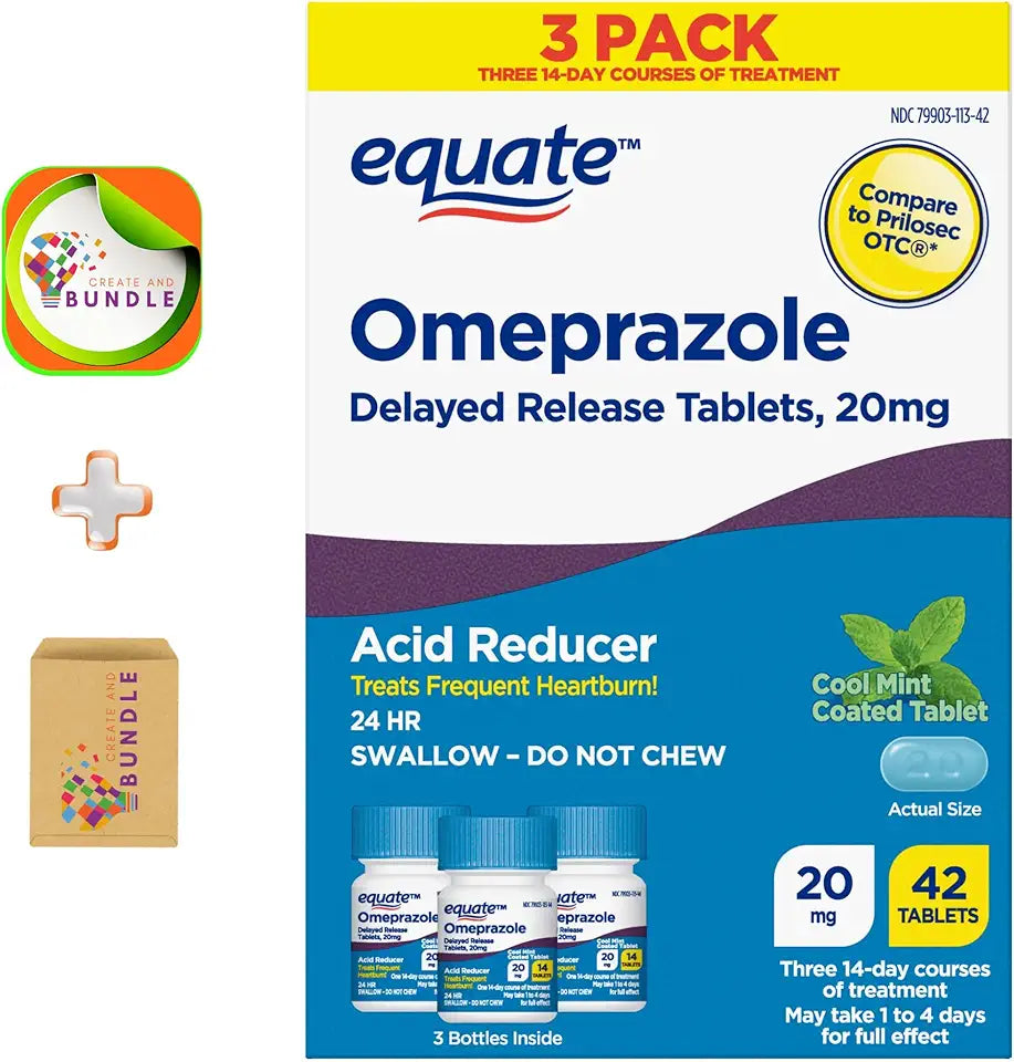 Omeprazole Delayed Release 20 mg Cool Mint 42 Count R29300
