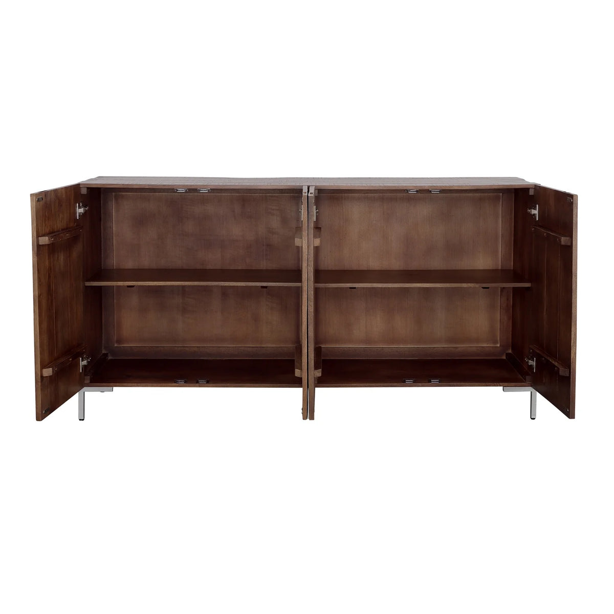 Industrial Style Solid Wood Four Door Credenza N16765