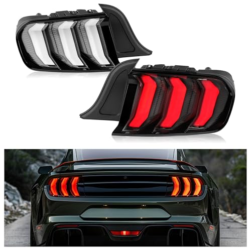 Left & Right Taillight Brake Lamp Assembly Clear Lens Black Housing S321