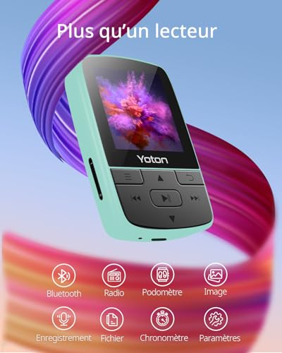 MP3 Player with Bluetooth, 64GB, FM Radio, Earphones Included W876818