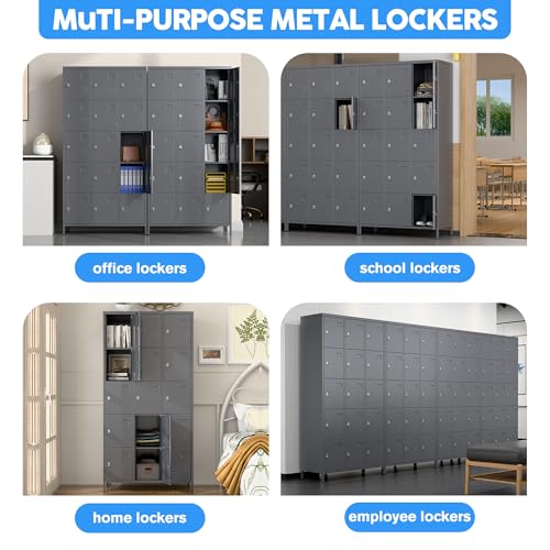 6 Doors Dark Grey Metal Lockers with Lock Z431850