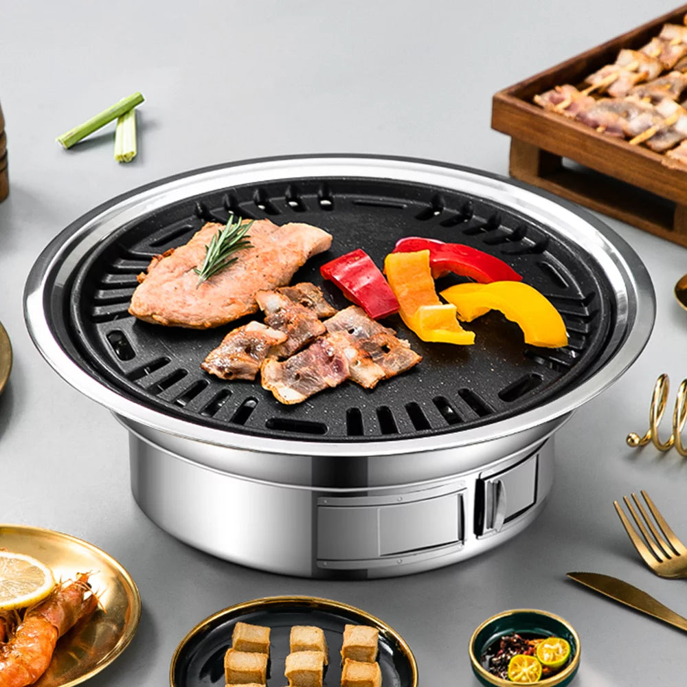 Portable Non-stick Stainless Steel Charcoal Grill C362933