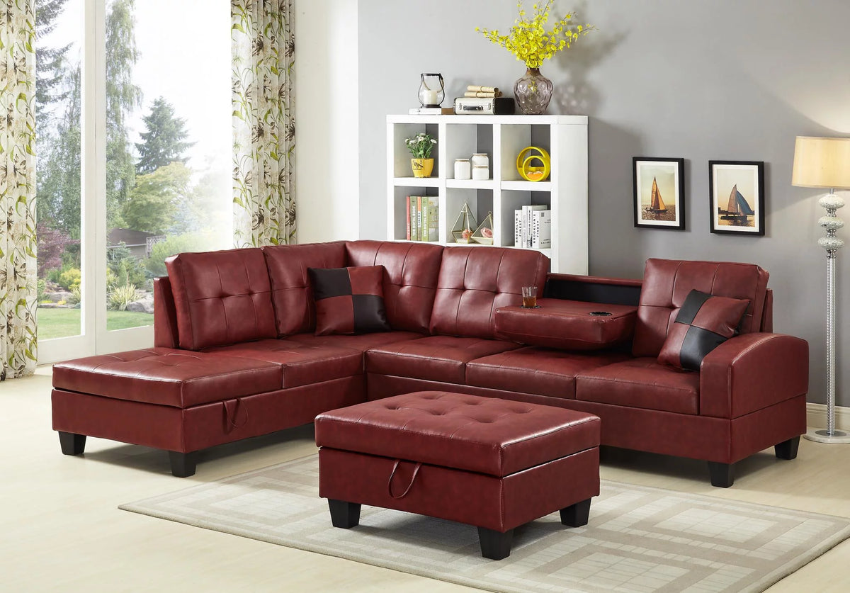 Pu Leather Sectional Sofa Set M997