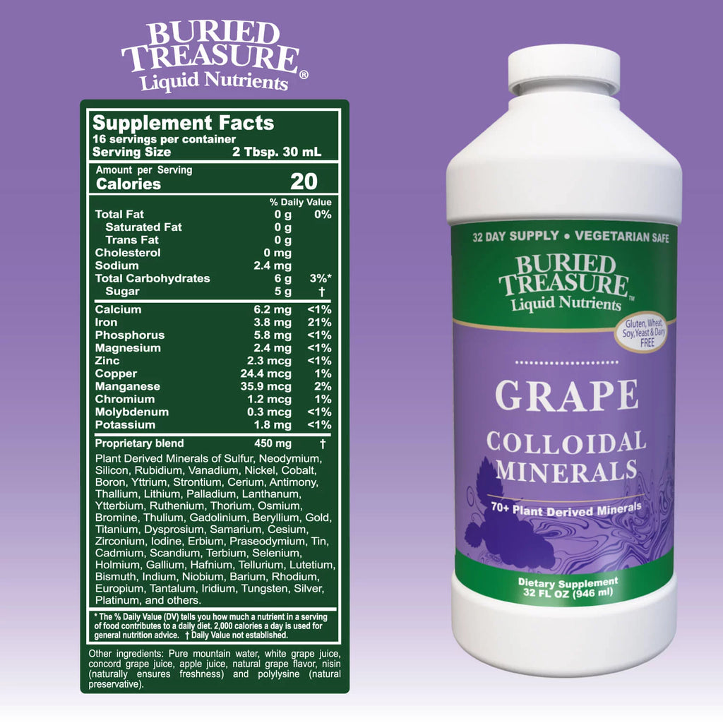 Colloidal Minerals Liquid Nutrients Grape 32 fl oz U1992