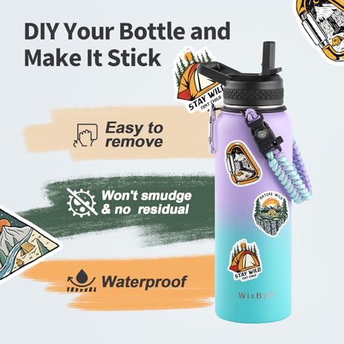 64 oz Insulated Stainless Steel Water Bottle with Straw G823708
