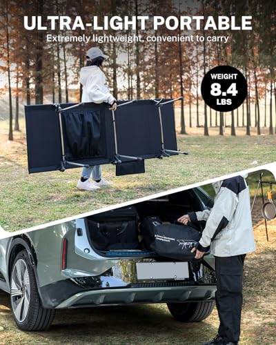 Camping Cot with Leg Extenders 2 in 1 Portable Folding Cot E532780