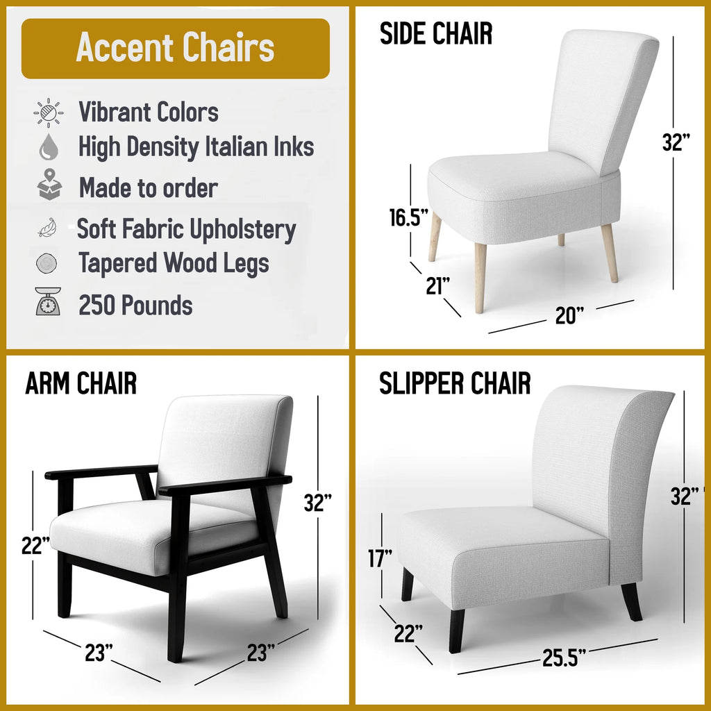 Purple and Gold Striped Pattern Upholstered Accent Chair R7941