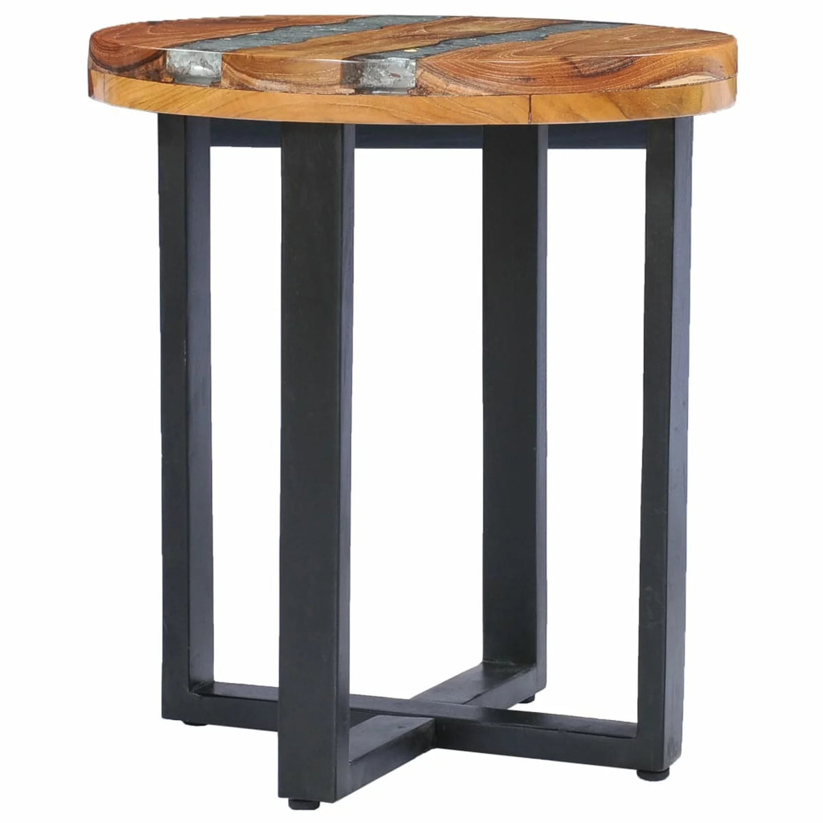 Solid Teak Wood and Polyresin Coffee Table Z285