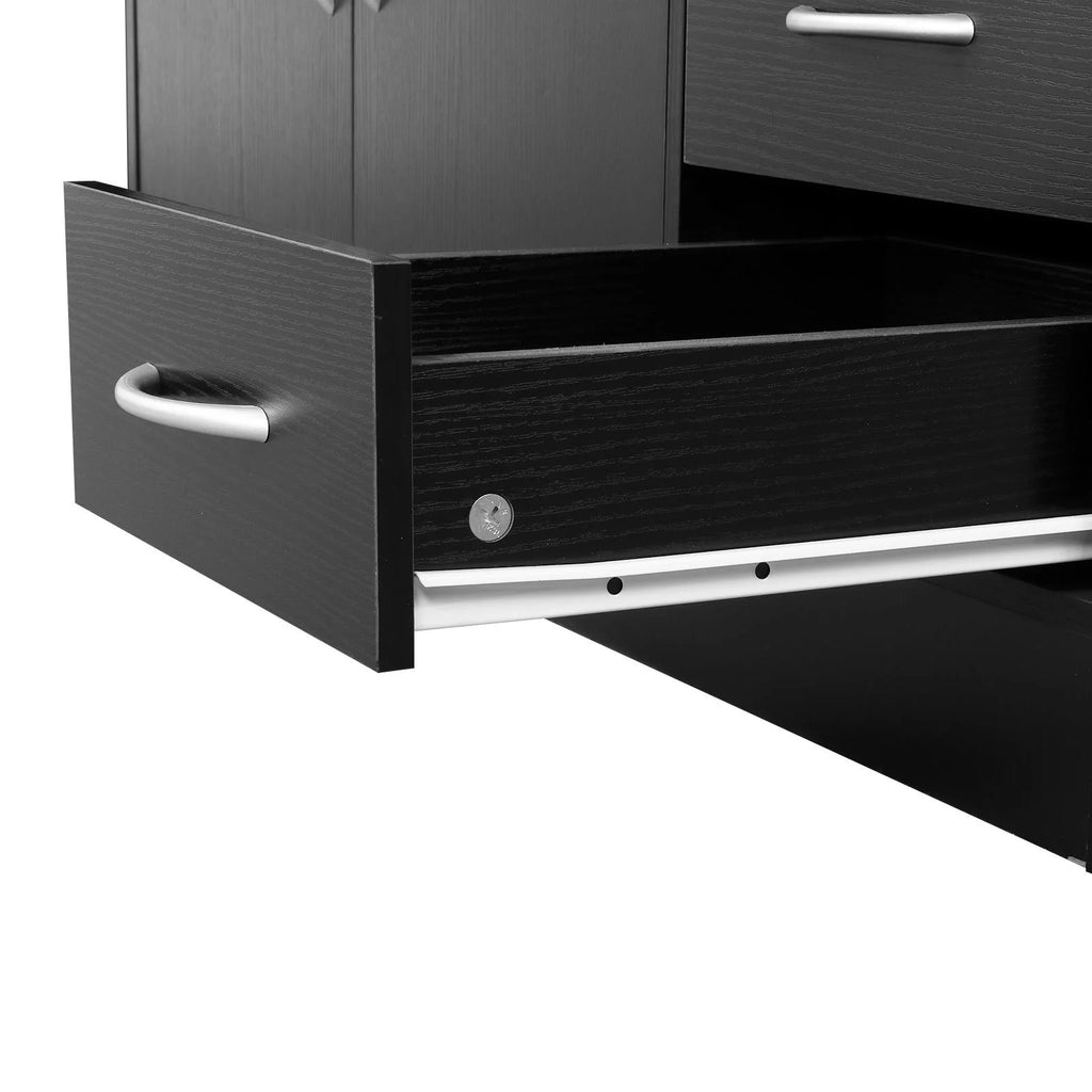 5 Drawer Black Storage Cabinet T649933