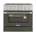 36 5.2 cu ft. Propane Gas Range Olive Green R133853