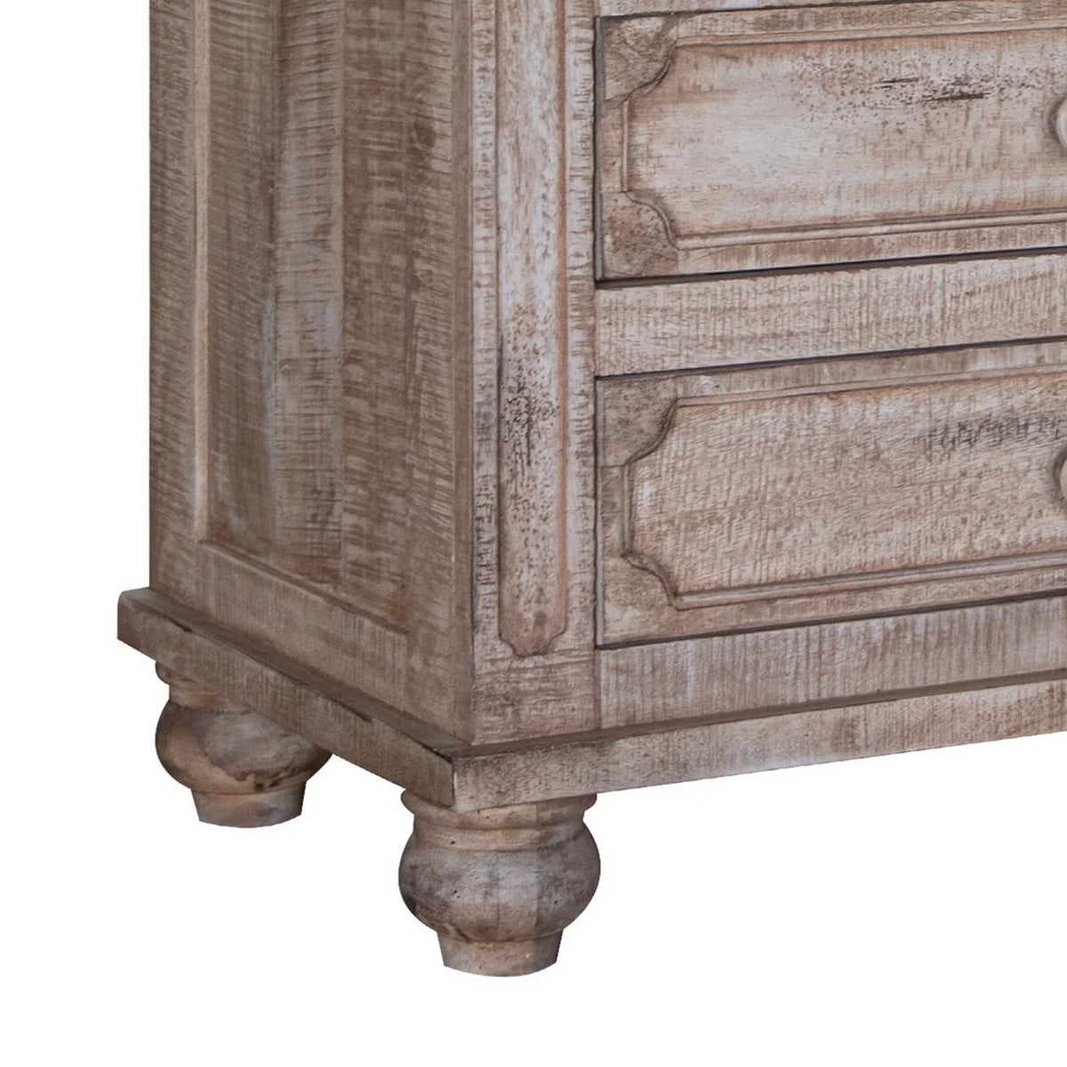 31 Inch Mango Wood 3 Drawer Nightstand X3957