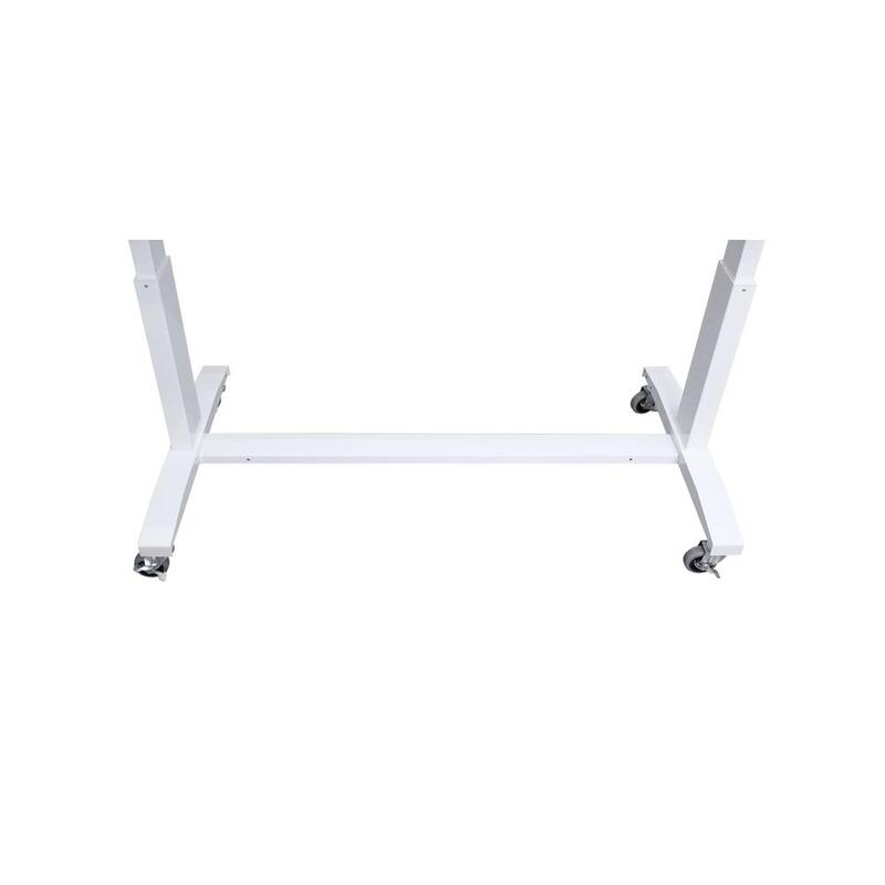 White Adjustable Height Worktable with 2 Drawers A83960