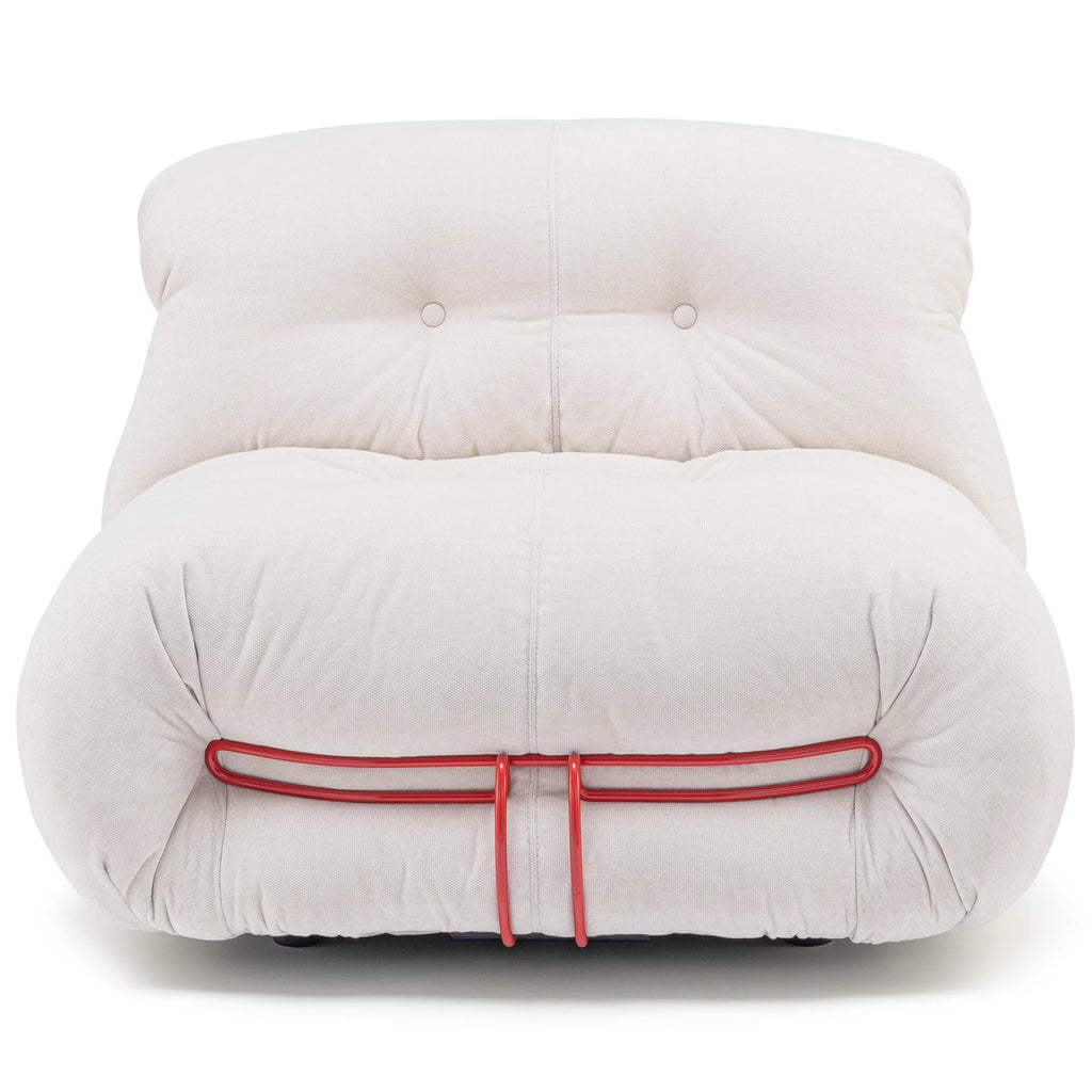 White Armless Bean Bag Sofa B260689