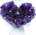 Deep Purple Amethyst Crystal Heart Shaped 2inch Druzy Geode Stone Y357653