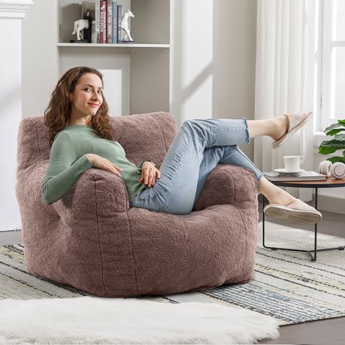 White Tufted Bean Bag Chair Y860