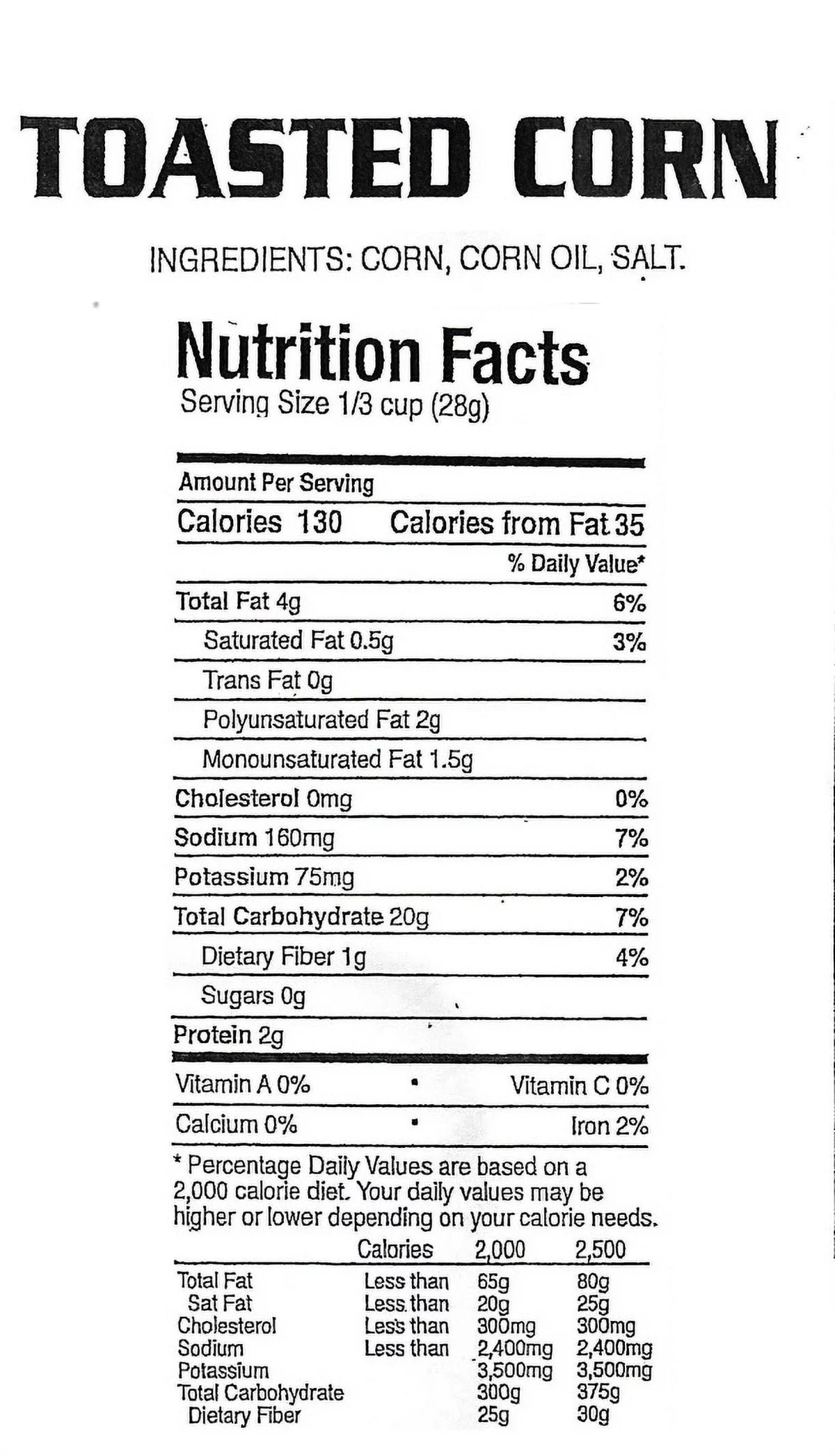 Original Crunchy Corn Kernels 3 Pounds U4058