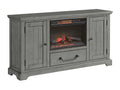 Solid Wood TV Stand with Fireplace X53207