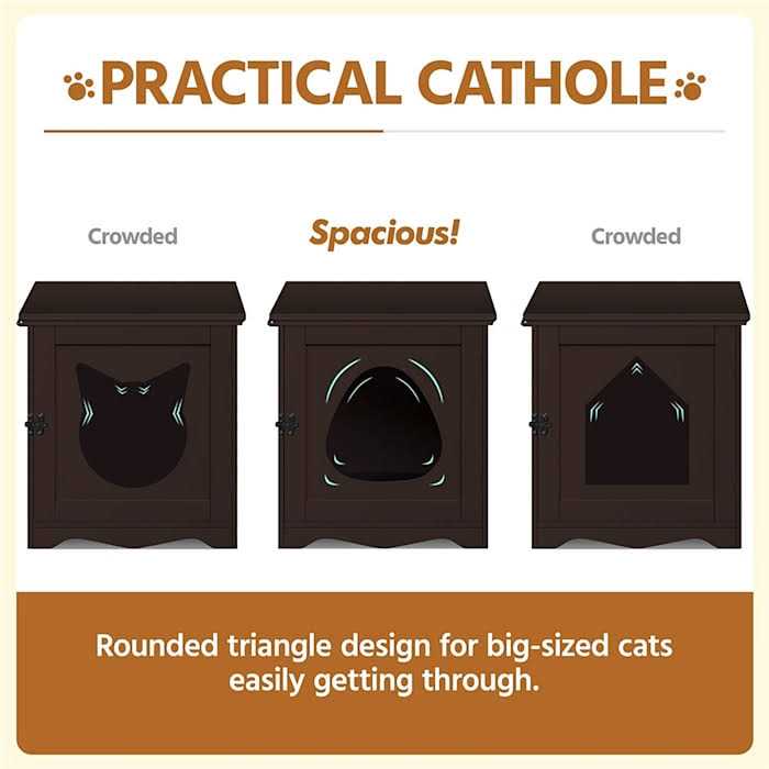 Espresso Indoor Cat Litter Box Q581044
