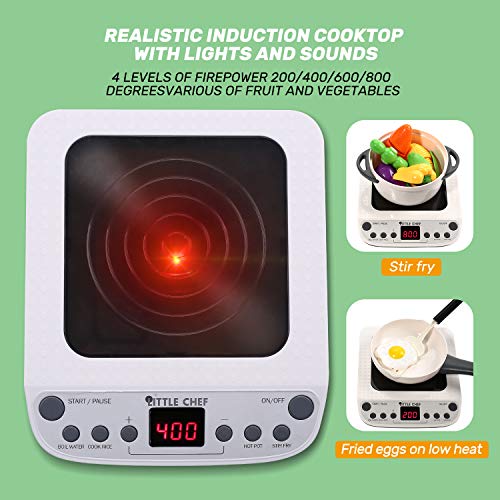 Pretend Play Kitchen Toy with Cookware and Play Food K64042