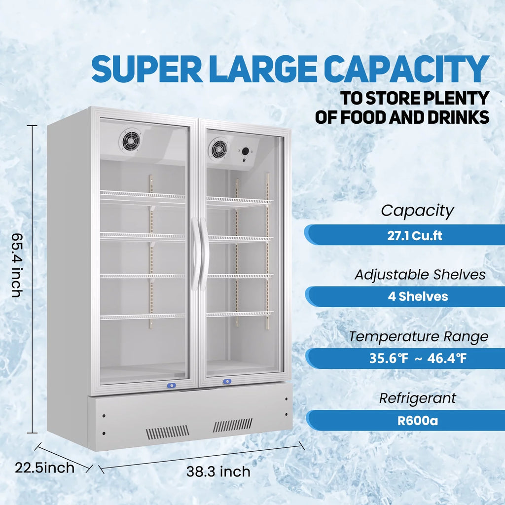 17 Cu.Ft Glass Door Upright Beverage Cooler L9769