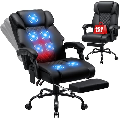 Black Ergonomic Reclining Office Chair with Footrest O204