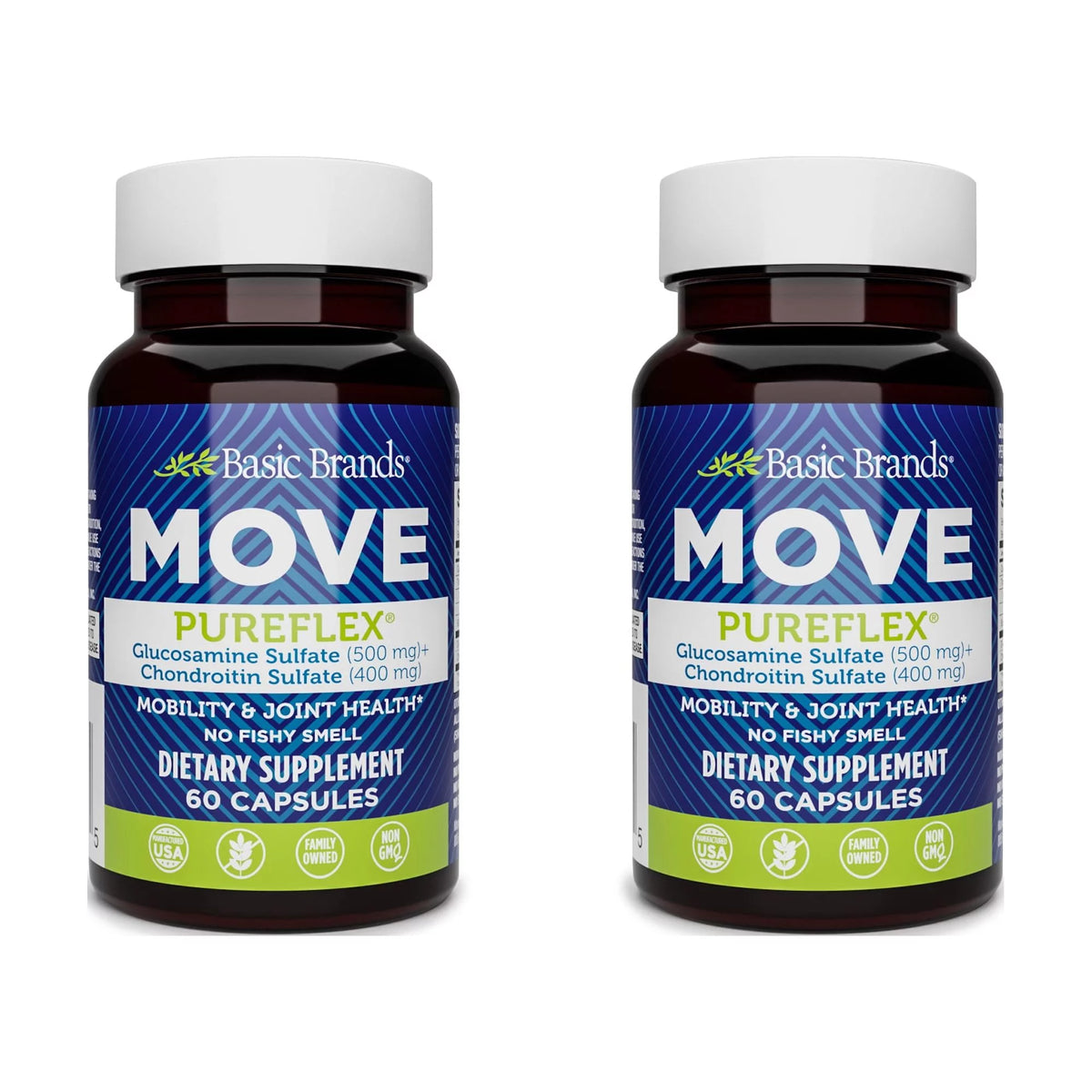 Glucosamine Sulfate, Chondroitin Sulfate, 60 Count (Pack of 2) P89451