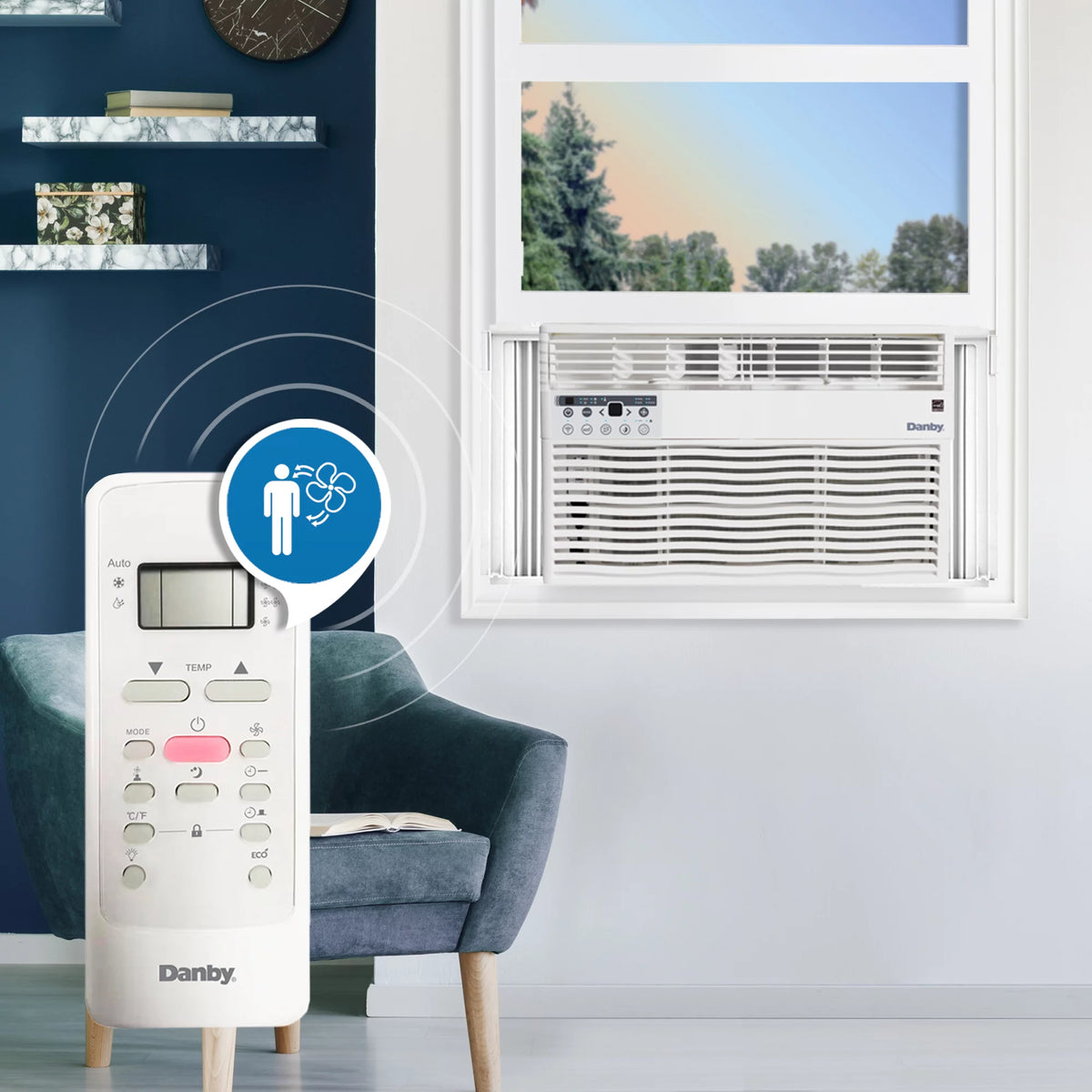8000 BTU White Window AC C2979