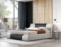 King Size Bed Frame with Adjustable Headboard Y89450