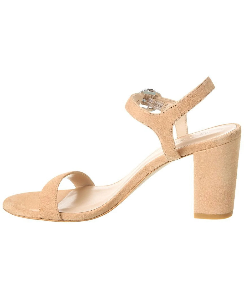 Beige Suede Block Sandal W2082