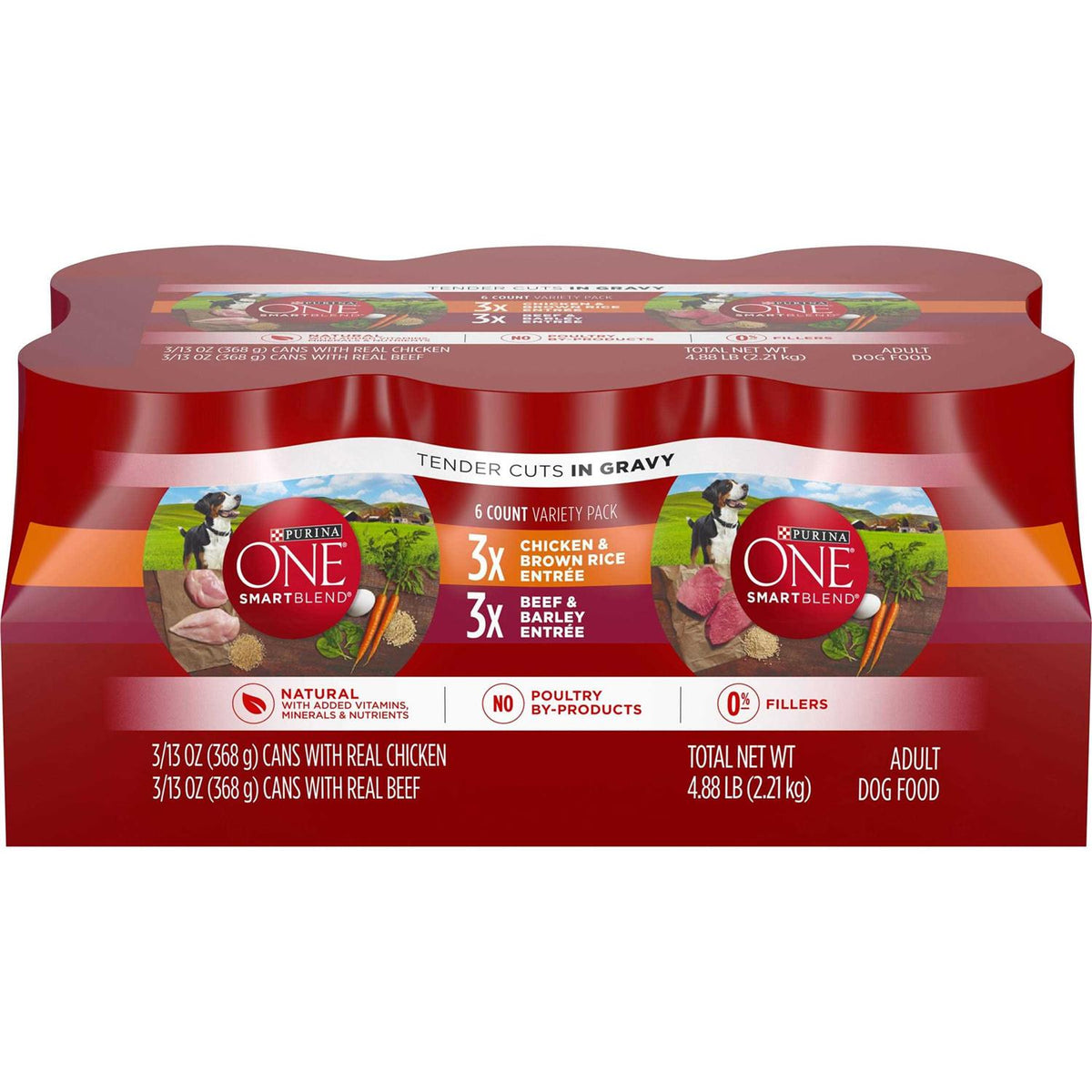 High Protein Tender Cuts in Gravy Wet Dog Food Variety Pack Z949