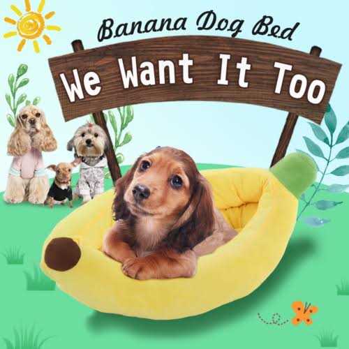 Banana Shape Washable Dog Bed with Removable Cushion M174