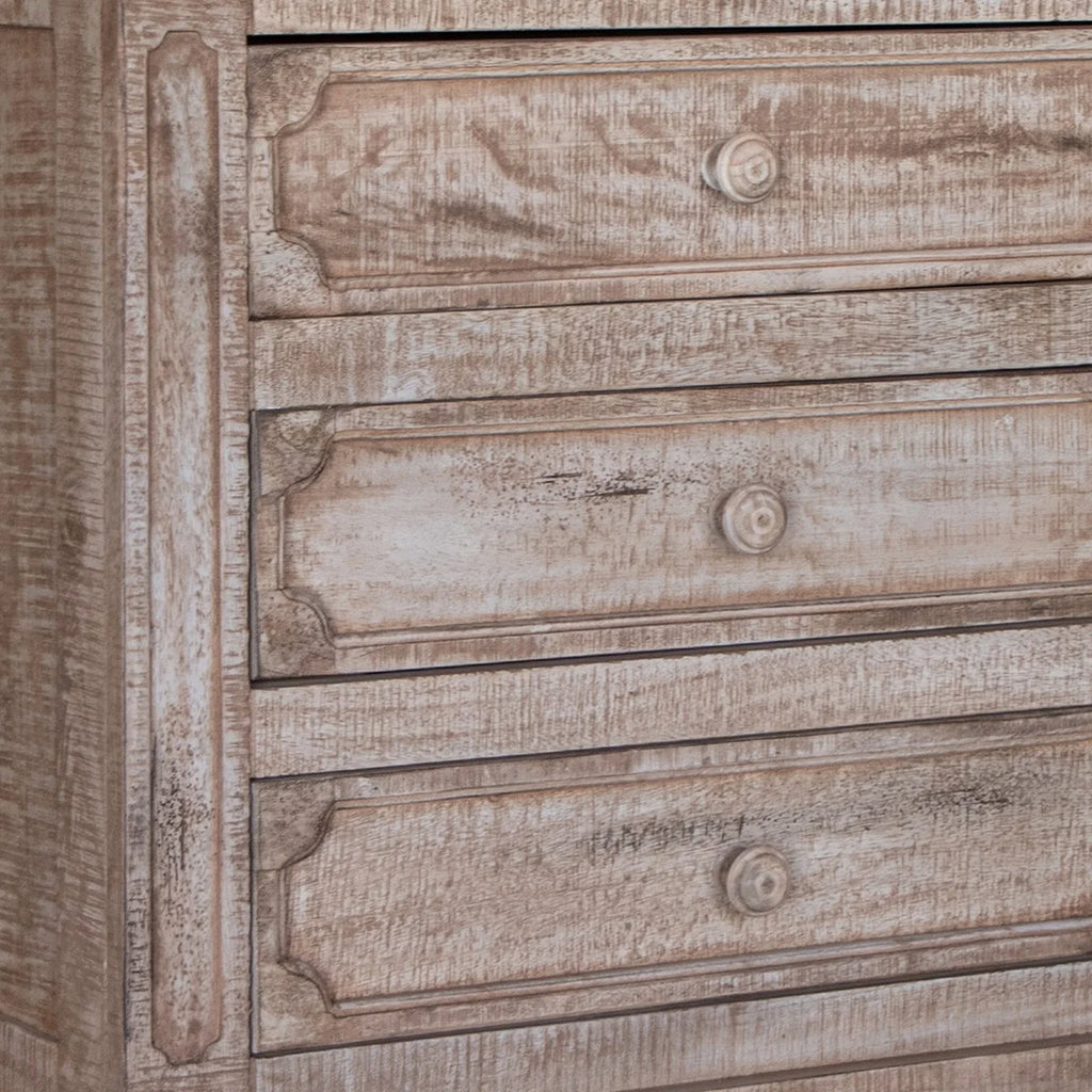 31 Inch Mango Wood 3 Drawer Nightstand X3957