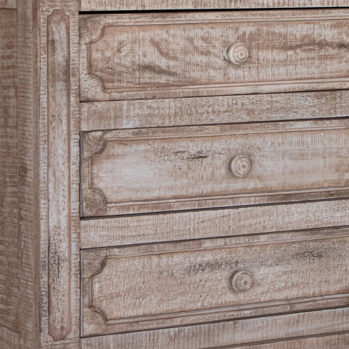 31 Inch Mango Wood 3 Drawer Nightstand X3957