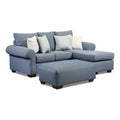 Blue Reversible Chaise Sectional Sofa Y990